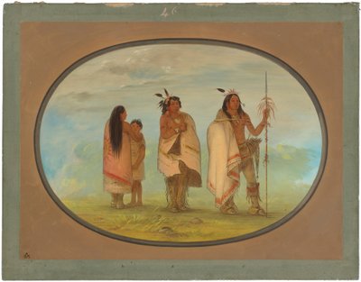 Weeco-Häuptling, seine Frau und ein Krieger von George Catlin