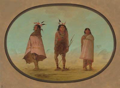 Yntah Medizinmann, ein Krieger und eine Frau von George Catlin