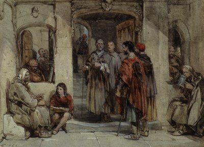 Eine Szene aus dem Klosterleben (1850) von George Cattermole