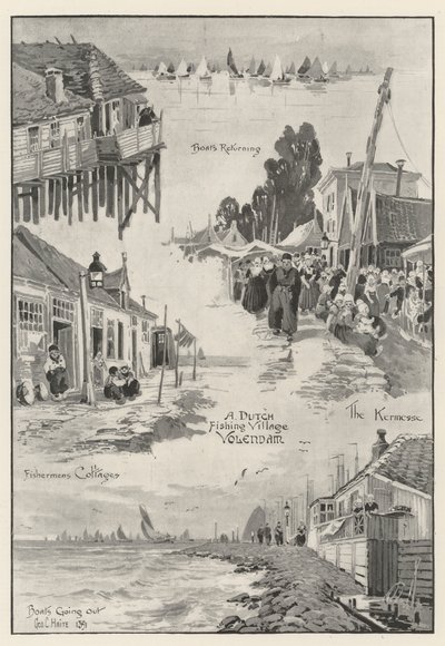 Ein niederländisches Fischerdorf Volendam von George Charles Haite
