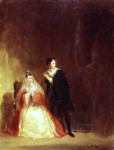 Hamlet und Gertrude mit dem Geist, Akt III Szene 4 aus 