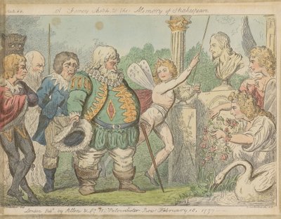Eine Fantasie-Skizze zum Gedenken an Shakespeare von George Cruikshank