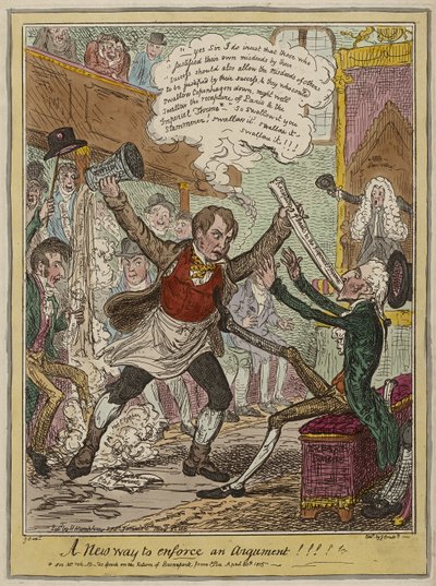 Eine neue Art, ein Argument durchzusetzen!!!!, veröffentlicht am 3. Mai von George Cruikshank