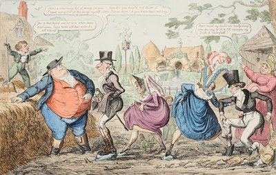 Ein Besuch auf der Cockney-Farm - Besichtigung des Geländes usw., veröffentlicht 1835 von George Cruikshank