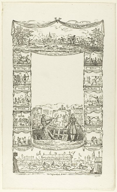 Anekdoten: Rand für eine Titelseite von George Cruikshank