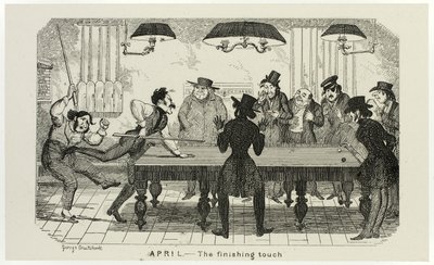 April - Der letzte Schliff aus George Cruikshanks Stahlradierungen zu The Comic Almanacks: 1835-1853 von George Cruikshank