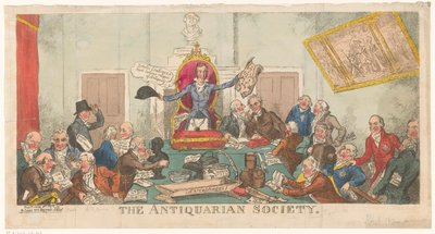 Versammlung der Society of Antiquaries von George Cruikshank