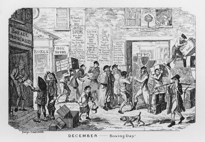 Boxing Day von George Cruikshank