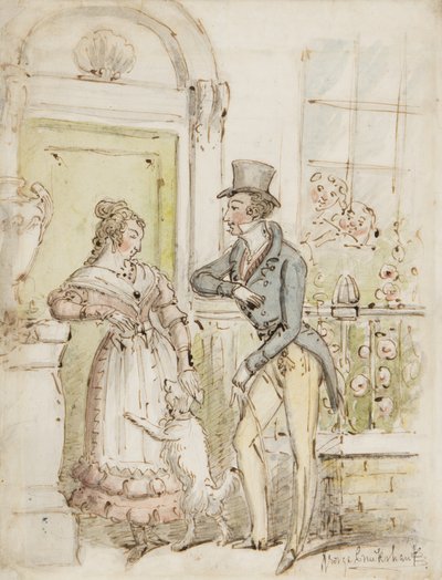 Werbung, ca. 1835 von George Cruikshank