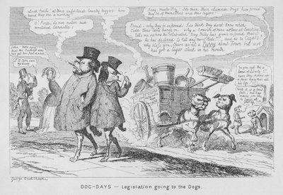 Hundstage, Gesetzgebung geht den Bach runter von George Cruikshank
