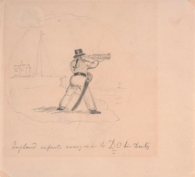 England erwartet, dass jeder Mann seine Pflicht tut von George Cruikshank