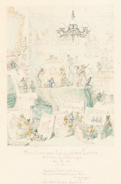 Feenkenner inspizieren Mr. Frederick Lockers Sammlung von Zeichnungen von George Cruikshank
