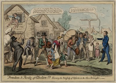 Freiheit & Reinheit der Wahl!!! Zeigt die Notwendigkeit der Reform in den geschlossenen Bezirken, veröffentlicht am 23. April von George Cruikshank