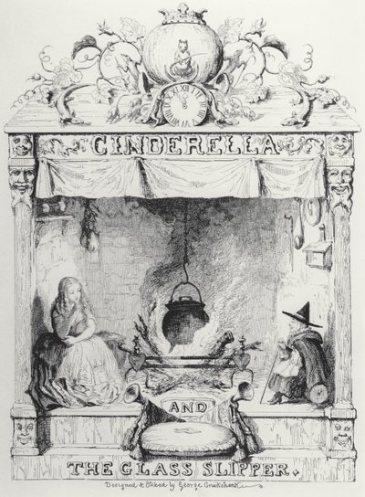Frontispiz von Aschenputtel und der gläserne Schuh von Charles Perrault von George Cruikshank