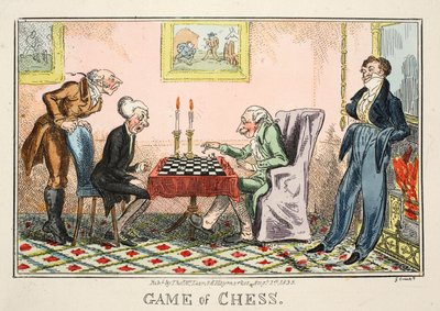 Schachspiel, veröffentlicht von Thomas McLean, 1835 von George Cruikshank