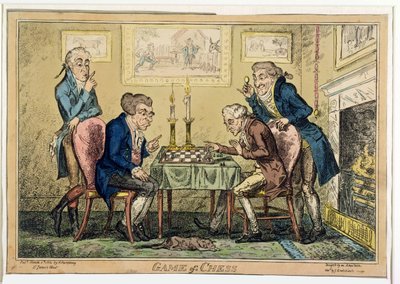 Schachspiel, veröffentlicht von H. Humphrey, London von George Cruikshank