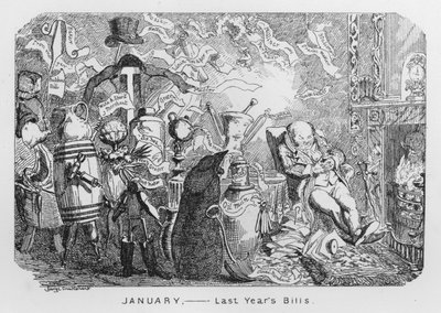 Januar, Rechnungen vom letzten Jahr von George Cruikshank