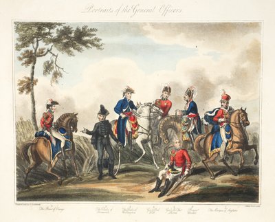 Porträts der Generaloffiziere, veröffentlicht von H. Colburn, graviert von Rouse, 1816 von George Cruikshank