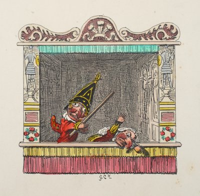 Punch und Judy aus Punch und Judy, veröffentlicht 1827 von George Cruikshank
