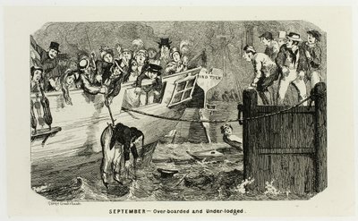 September - Überbordet und untergebracht aus George Cruikshank