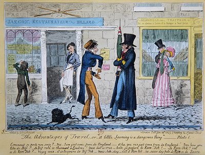 Die Vorteile des Reisens oder Ein wenig Wissen ist eine gefährliche Sache von George Cruikshank