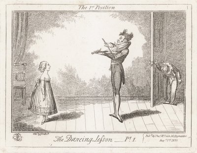 Die Tanzstunde: die erste Position von George Cruikshank