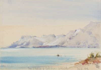 Von der Station in Bordighera, Blick nach Westen, 25. Februar 1878 von George Douglas Tinling