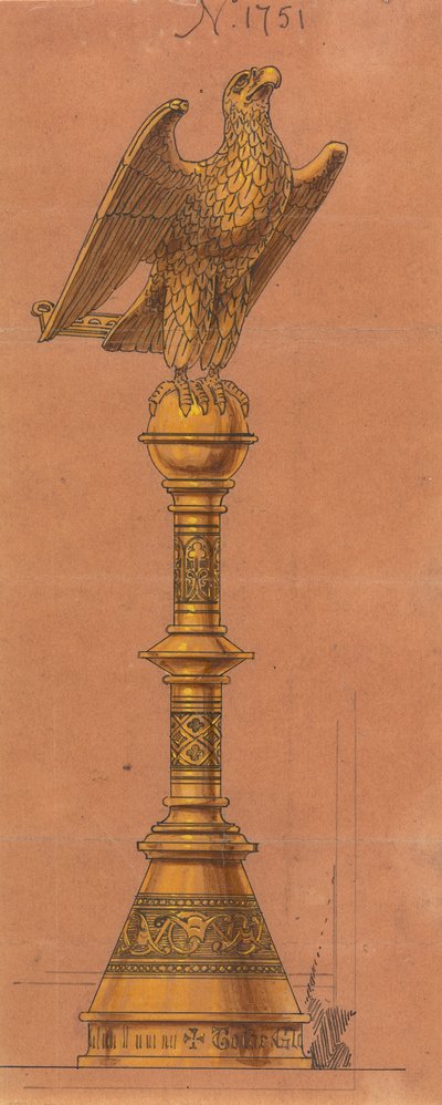 Entwürfe ausgeführt für Jones und Willis, Metall- und Holzarbeiter und Kirchenmöbelhersteller aus Birmingham und London von George Edmund Street