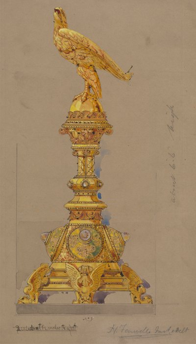 Entwürfe ausgeführt für Jones und Willis, Metall- und Holzarbeiter und Kirchenmöbelhersteller aus Birmingham und London von George Edmund Street