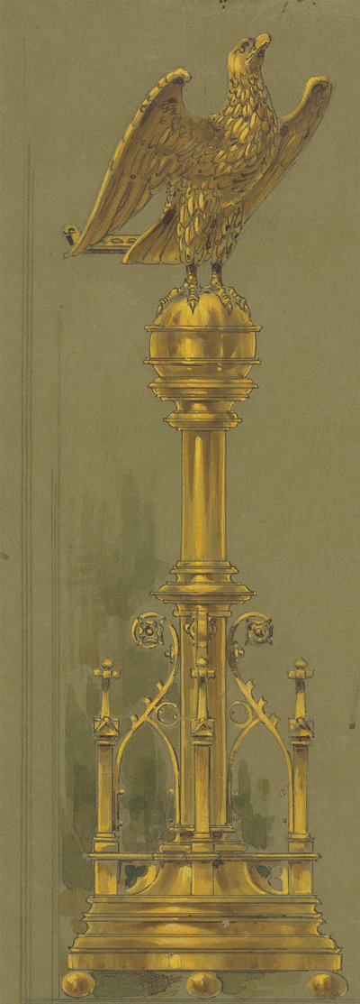 Entwürfe ausgeführt für Jones und Willis, Metall- und Holzarbeiter und Kirchenmöbelhersteller aus Birmingham und London von George Edmund Street