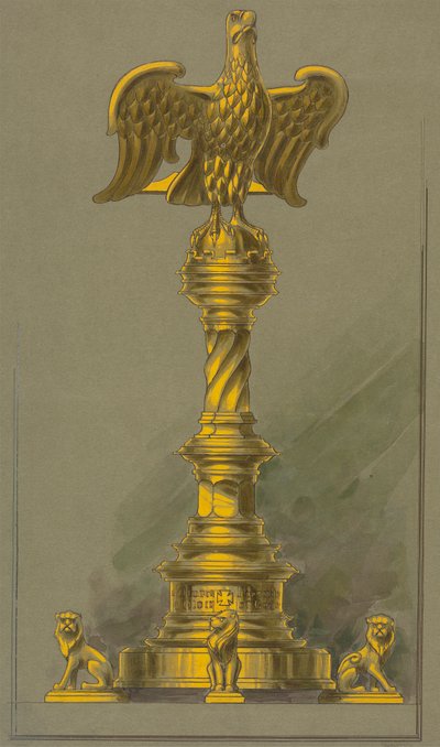 Entwürfe ausgeführt für Jones und Willis, Metall- und Holzarbeiter und Hersteller von Kirchenmöbeln in Birmingham und London von George Edmund Street