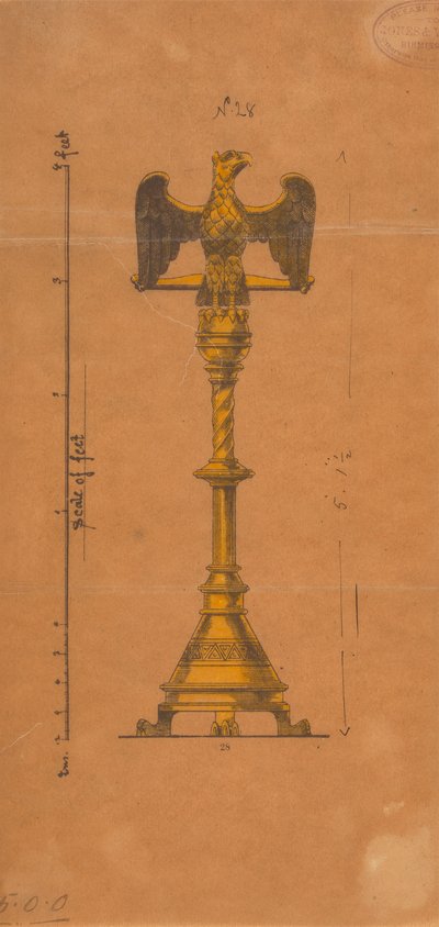 Entwürfe ausgeführt für Jones und Willis, Metall- und Holzarbeiter und Kirchenmöbelhersteller aus Birmingham und London von George Edmund Street