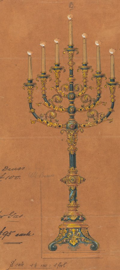 Entwürfe für Jones und Willis, Metall- und Holzarbeiter und Kirchenmöbelhersteller aus Birmingham und London von George Edmund Street