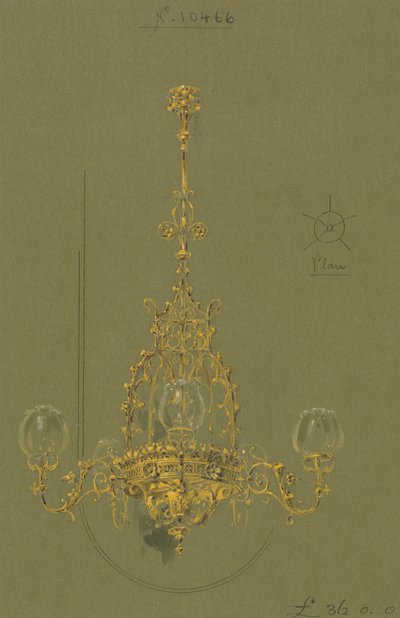 Entwürfe ausgeführt für Jones und Willis, Metall- und Holzarbeiter und Kirchenmöbelhersteller aus Birmingham und London von George Edmund Street