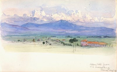 Albaner Berge von der Via Tuscolana, Rom von George Elbert Burr