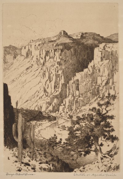 Skizze auf dem Apache Trail, Arizona von George Elbert Burr