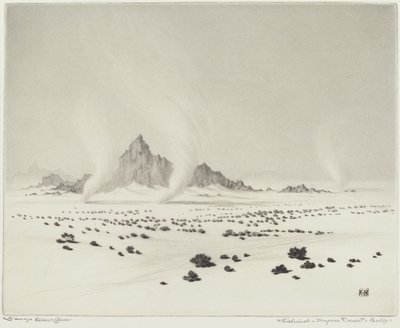 Wirbelwinde, Mojave-Wüste, Kalifornien (Nr. 3) von George Elbert Burr