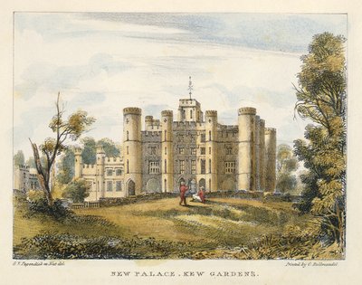 Neuer Palast, Kew Gardens, Tafel 1 aus Kew Gardens: Eine Serie von vierundzwanzig Zeichnungen auf Stein, graviert von Charles Hullmandel, veröffentlicht 1820 von George Ernest after Papendiek