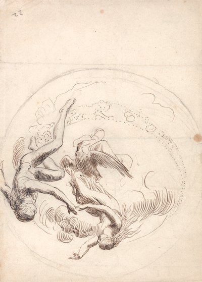 Studie für eine runde Deckendekoration von George Frederic Watts