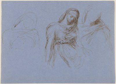 Studie des Todes für "Zeit und Tod" von George Frederic Watts