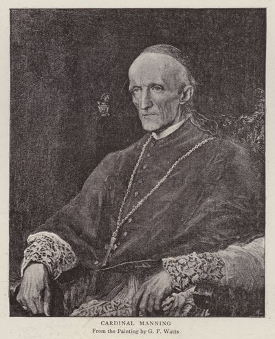 Henry Edward Manning, englischer katholischer Kardinal und Erzbischof von Westminster von George Frederick (after) Watts