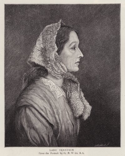 Porträt von Emily Tennyson, Lady Tennyson, Ehefrau des englischen Dichterpreisträgers Alfred, Lord Tennyson von George Frederick (after) Watts
