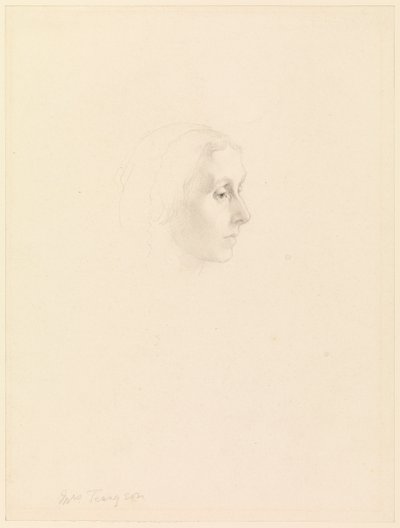 Studie für das Porträt von Emily Tennyson, 1862 von George Frederick Watts