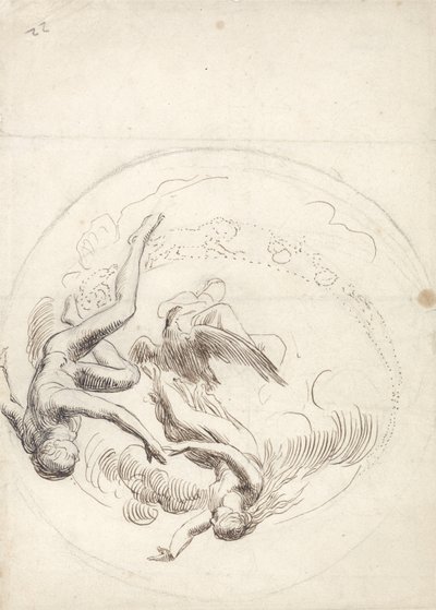 Studie für eine runde Deckendekoration von George Frederick Watts