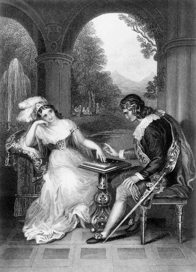 Illustration aus dem Werk von George Gordon Byron (1788-1824), Gravur, aus den gesammelten Werken von Lord Byron von George Gordon Byron