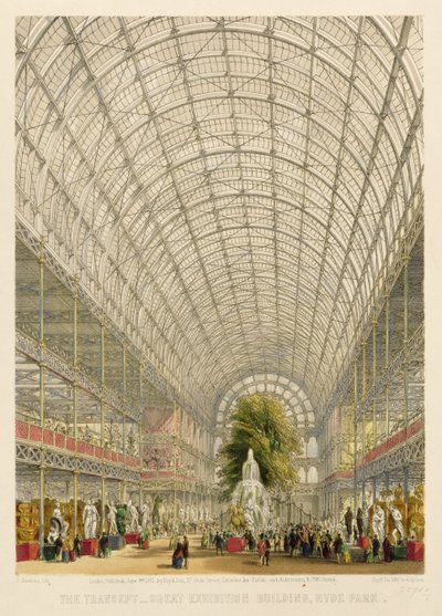 Querschiff des Kristallpalastes, veröffentlicht von Day und Son und Ackermann und Co. von George Hawkins