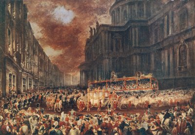 Erster Staatsbesuch von Königin Victoria in der Stadt London, 1837 von George Hayter