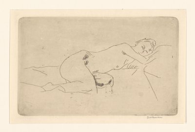 Liegender weiblicher Akt von George Hendrik Breitner (signed by artist)