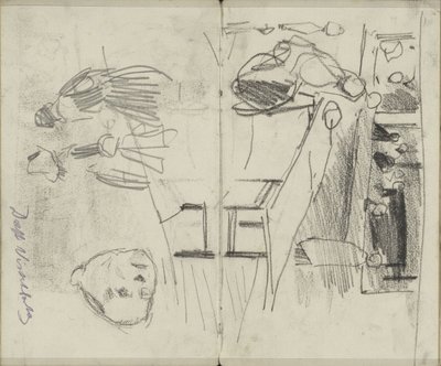 Figuren in der Fischhalle in Delft und Figurenstudien von George Hendrik Breitner