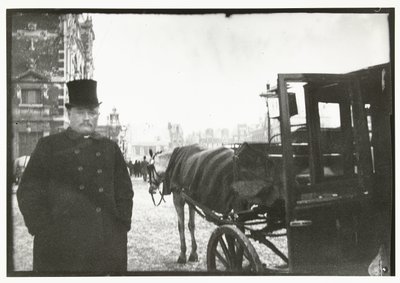 Pferde mit Kutsche auf dem Leidseplein in Amsterdam von George Hendrik Breitner